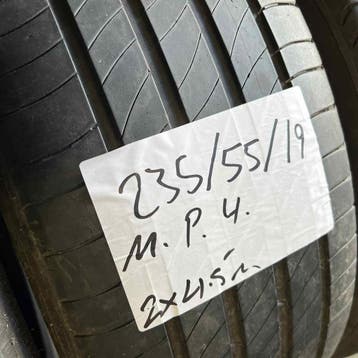 2 x Michelin Primacy 4 235-55-19 Zomerbanden 4,5mm, Auto-onderdelen, Banden en Velgen, 19 inch, Gebruikt, Ophalen of Verzenden