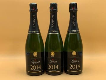 2014 Lanson, Le Vintage - Champagne Brut - 3 Flessen (0.75, Nieuw