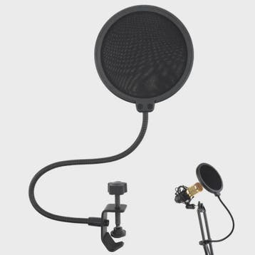 Dubbellaags Microfoon Pop Filter met Flexibele Zwanenhals vo, Verzenden, Nieuw