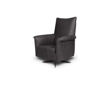 Fauteuil Viola - fauteuils - Antraciet, Nieuw, Leer