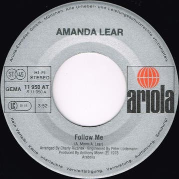 Amanda Lear - Follow Me, Cd's en Dvd's, Ophalen of Verzenden, Gebruikt