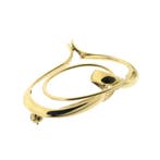 Gouden abstracte broche, Ophalen of Verzenden, Gebruikt, Overige kleuren, Goud