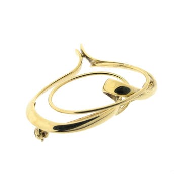 Gouden abstracte broche, Ophalen of Verzenden, Gebruikt, Goud, Goud