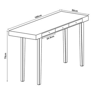 [en.casa] Bureau Hässleholm 75x100x50 cm bamboe, Verzenden, Nieuw