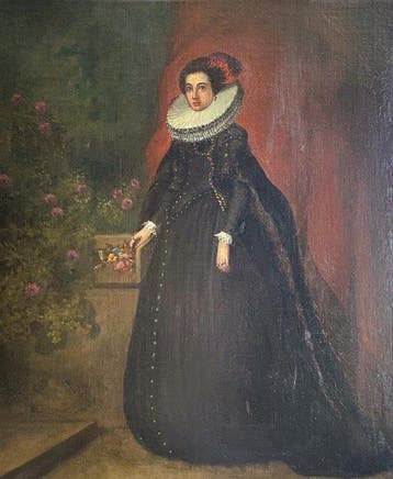 Dutch School - 19th Century - Lady in Black, Antiek en Kunst