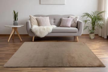 Fluffy Vloerkleed | Dolce | Effen | Taupe | 120x170 cm, Verzenden, Nieuw