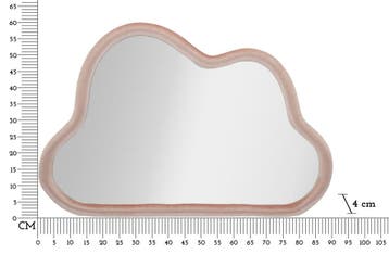 WANDSPIEGEL WOLK ROZE FLUWEEL CM 90X4X60, Ophalen of Verzenden, Nieuw