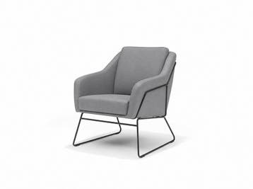 Fauteuil Grace - eetkamerstoelen - Grijs, Nieuw, Grijs, Stof