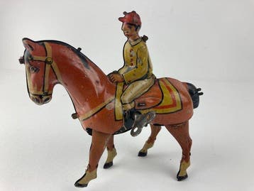 Keim & Co - Blikken speelgoed - Tin wind-up horse with