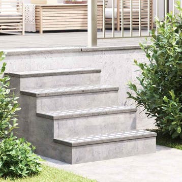 vidaXL Trap Tread 4 st 80 x 20 cm Zilver Aluminium, Verzenden, Nieuw