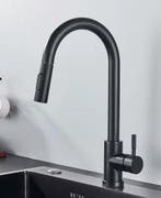 Zwarte Uittrekbare Mengkraan – 2 Standen &amp; Modern Design, Doe-het-zelf en Verbouw, Verzenden, Nieuw