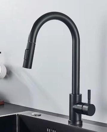 Zwarte Uittrekbare Mengkraan – 2 Standen &amp; Modern Design, Verzenden, Nieuw