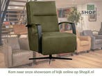 Leren draaifauteuil Award - Kenia Olive (olijf) - Stervoet, Nieuw, Ophalen of Verzenden, 50 tot 75 cm, Industrieel, Modern