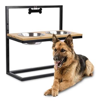 MaxxPet Dubbele Voerbak - 54x23x53cm - Bamboo (Honden, Dier), Verzenden, Nieuw