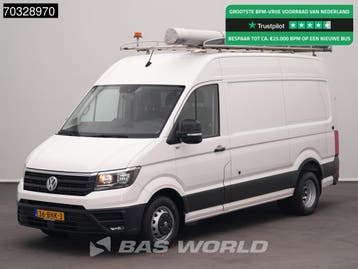 Volkswagen Crafter 177pk 50 Dubbellucht L3H3 Werkplaatsinric, Stof, Gebruikt, Euro 6, Volkswagen