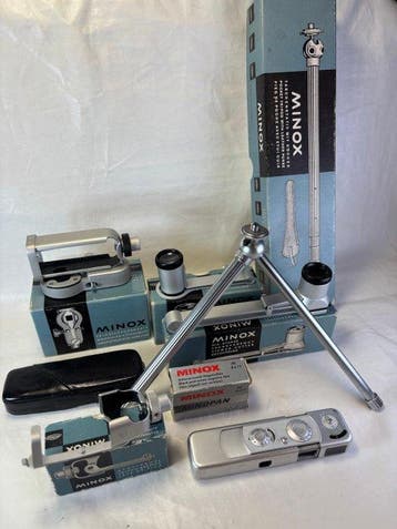 Minox B + heel veel accessoires 1958/1971 Subminiatuur, Nieuw