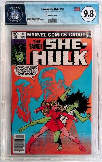 Savage She-Hulk #10 - EGC 9.8 - Newsstand Edition - 1 Graded, Boeken, Nieuw