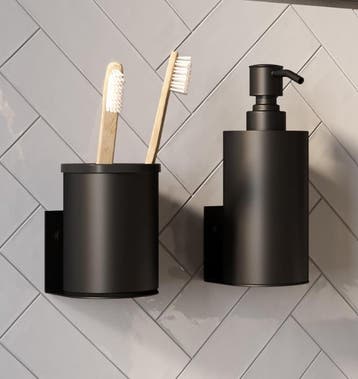 BRAUER Accessoireset - zeepdispenser - beker - magnetisch, Ophalen of Verzenden, Nieuw, Rvs, Bad