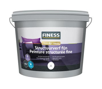 Finess Finess structuurverf fijn 10 liter, wit, Verzenden, Nieuw