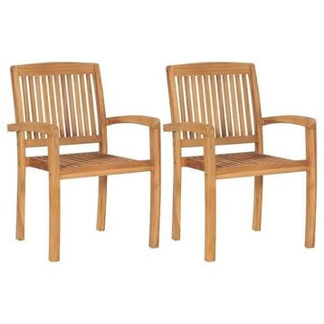 Houten Terrasstoelen Set | 59% Korting - Laatste Stuk!, Tuin en Terras, Ophalen of Verzenden, Gebruikt, Teakhout, Stapelbaar