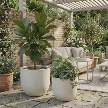 Grote Gevroren Steenlook Bloempot - Stijlvolle Plantenbak vo, Tuin en Terras, Bloempotten, Verzenden, Nieuw