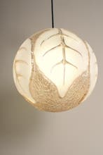 Vintage design hanglamp, Zo goed als nieuw, Glas, Jaren 70