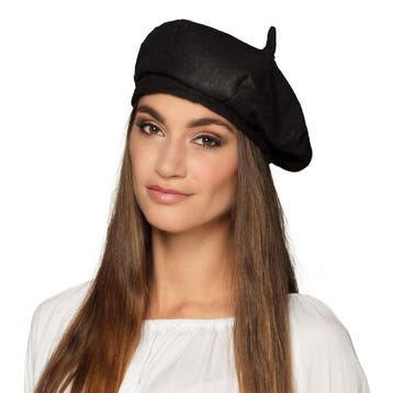 Franse zwarte baret - Baretten, Verzenden, Nieuw