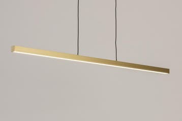 Rietveld Hanglampen - Goud - Geschuurd Aluminium, Verzenden, Nieuw