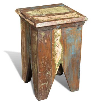 vidaXL Kruk massief gerecycled hout, Huis en Inrichting, Verzenden, Nieuw, Bruin