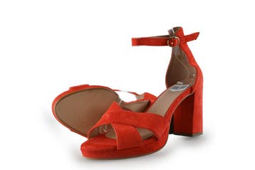 Manfield Sandalen in maat 38 Rood, Verzenden, Sandalen of Muiltjes, Zo goed als nieuw, Manfield