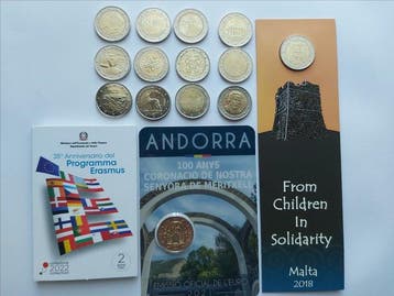 Europa. 2 Euro 2018/2026 (15 coins) (Zonder minimumprijs)