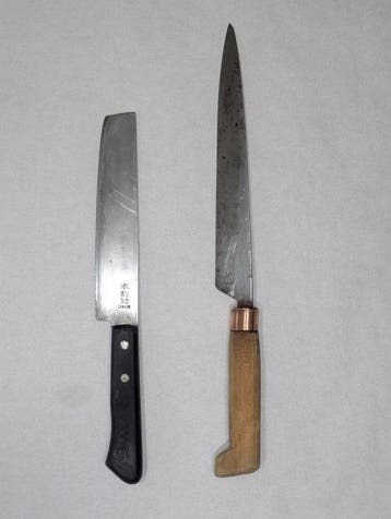 Keukenmes - Staal, Hout - Japan - Japanse vintage messenset;