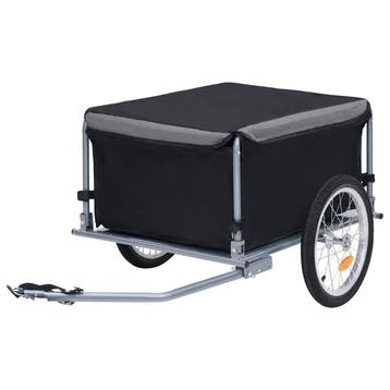vidaXL Fietstrailer 65 kg zwart en grijs, Verzenden, Nieuw