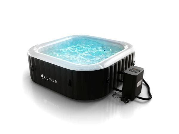 Veiling - Opblaasbare Whirlpool - 4-6 personen - Zwart - Inc, Tuin en Terras, Bubbelbaden en Hottubs