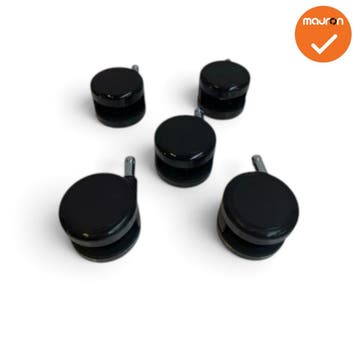 Set (van 5 stuks) Grahl Xenium bureaustoel wielen - hard..., Werkplek, Ophalen of Verzenden, Gebruikt, Overige typen