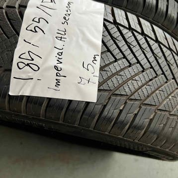 2 x Imperial 185-55-15 Winterbanden 7,5mm, Gebruikt, 15 inch, Band(en), Personenwagen