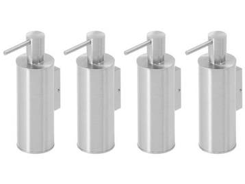 Veiling - 4x Beaux zeepdispenser staand 150ml Ulis geborstel, Nieuw