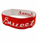 Haarband Sport 4cm - Elastiek - Tekst “Sweet” - Rood, Nieuw
