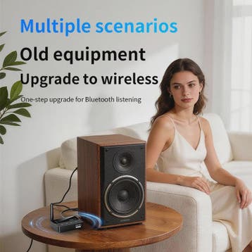 Bluetooth 6.0 Audio Adapter: Ontvanger & Zender met 3.5mm Au, Verzenden, Nieuw