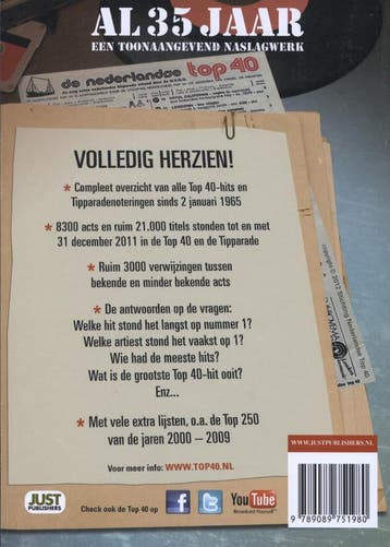 Top 40 hitdossier 1965-2012 9789089751980, Verzenden, Zo goed als nieuw