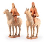 Oud Chinees, Tang-dynastie Terracotta Paar monumentale
