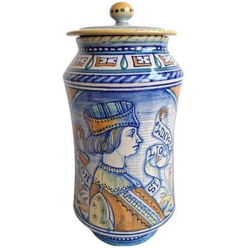 Deruta - Pot - Keramiek - Majolica Apothekerspot, Antiek en Kunst