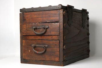 Kist - Hout - Japan - Kakesuzuri-stijl kist, Antiek en Kunst