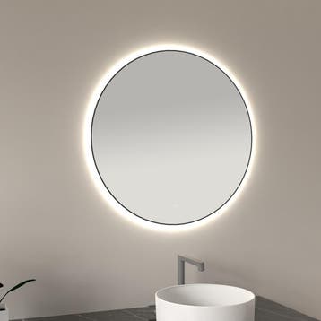 Wiesbaden Novi Badkamerspiegel Rond met LED - Dimbaar - 60cm, Huis en Inrichting, Woonaccessoires | Spiegels, Ophalen of Verzenden