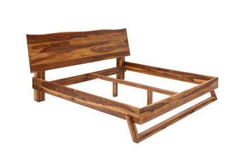 Bed AMAZONAS 180x200cm boomstam sheesham hout bruin - 40710, Ophalen of Verzenden, Nieuw