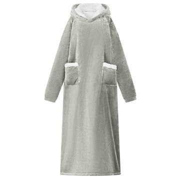 vidaXL Deken hoodie Grijs M Fleece en Flanel, Verzenden, Nieuw