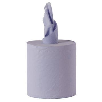 Navulling voor centrefeed handdoekdispenser blauw (6 stuks), Verzenden