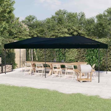 vidaXL Partytent inklapbaar 3x6 m zwart, Tuin en Terras, Verzenden, Nieuw, Partytent