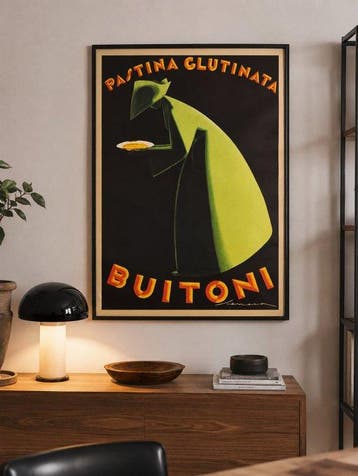 Seneca - Manifesto vintage Buitoni pastina glutinata
