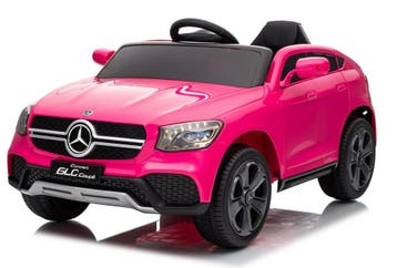 Kinderauto, Mercedes-Benz GLC Coupe Roze,12V, leder,eva, RC,, Ophalen of Verzenden, Nieuw, Afstandsbediening